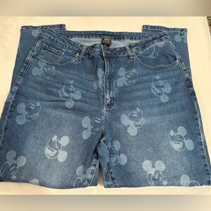 Mickey Mouse Straight Leg Mom Jeans, Her Universe size 20, NWOT